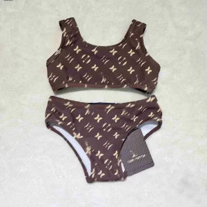 Fashion baby Swimsuit kids Two piece set Designer girls swimwear Size 90-160 CM Seaside travel clothing child Beach Bikinis 24May